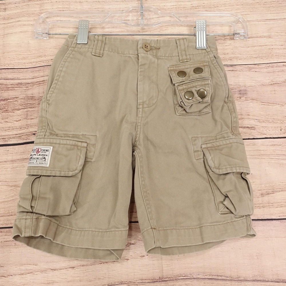 Polo By Ralph Lauren Shorts Toddler 3T Beige Cargo 18 Waist 6 Inseam Pockets